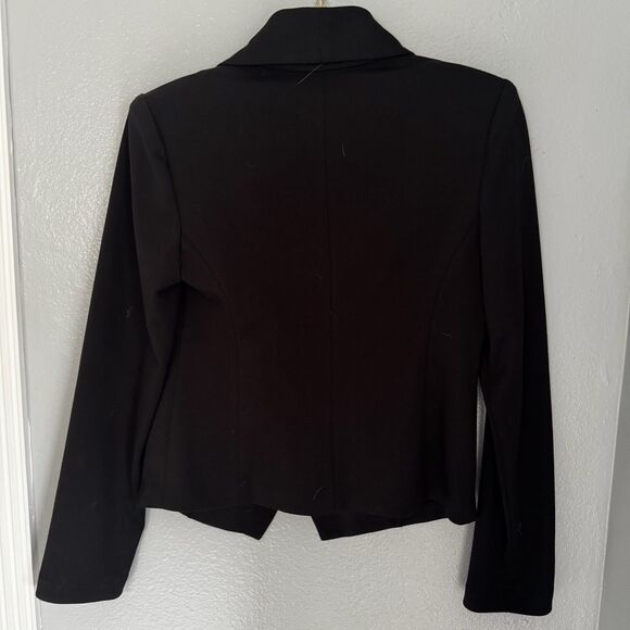 Anne Klein Women's Black Blazer Jacket Collar 2 Button Size Small - Picture 2 of 4